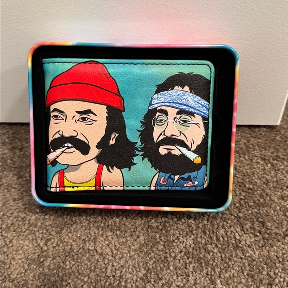 Buckle Down cheech & Chong homies in dreamland wallet in tie dye tin NWT - Picture 1 of 5